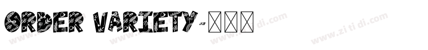 ORDER VARIETY字体转换